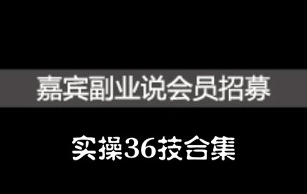 嘉宾副业说实操36技合集，价值1380元-亦可网创