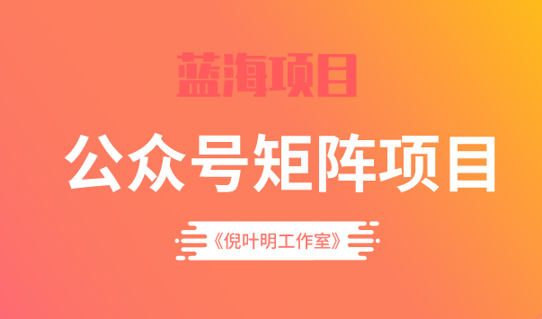 蓝海公众号矩阵项目训练营，0粉冷启动，公众号矩阵账号粉丝突破30w-亦可网创