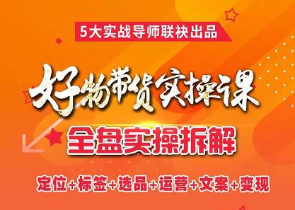 抖音好物带货实操课，全盘拆解抖音好物带货号全套流程打法-亦可网创