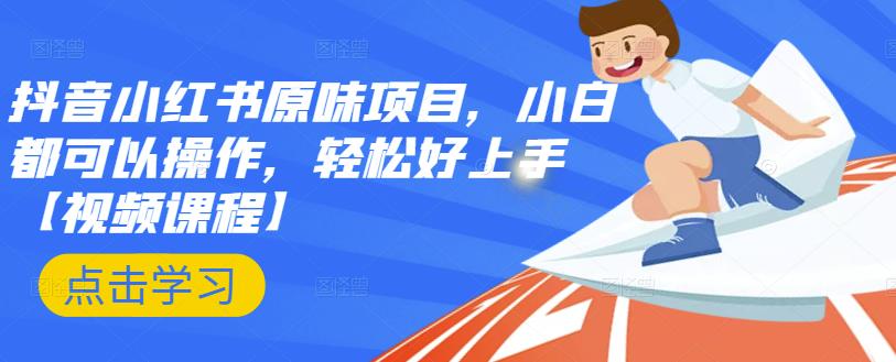 抖音小红书原味项目，小白都可以操作，轻松好上手【视频课程】-亦可网创
