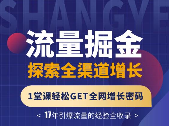 张琦流量掘金探索全渠道增长，1堂课轻松GET全网增长密码-亦可网创