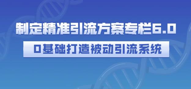 制定精准引流方案专栏6.0，0基础打造被动引流系统-亦可网创