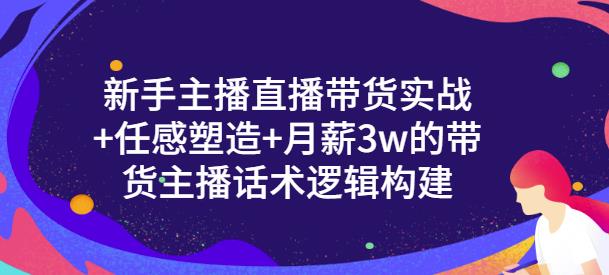 新手主播直播带货实战 信任感塑造 月薪3w的带货主播话术逻辑构建-亦可网创