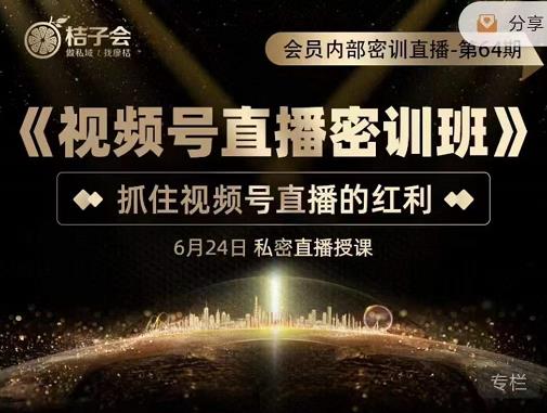 《视频号直播密训班》，抓住视频号直播的红利 价值12800-亦可网创