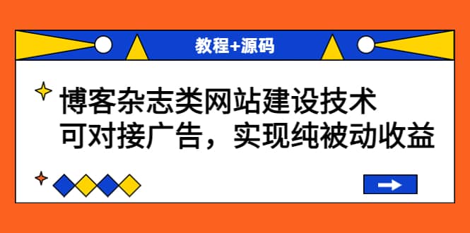 博客杂志类网站建设技术，可对接广告，实现纯被动收益（教程 源码）-亦可网创