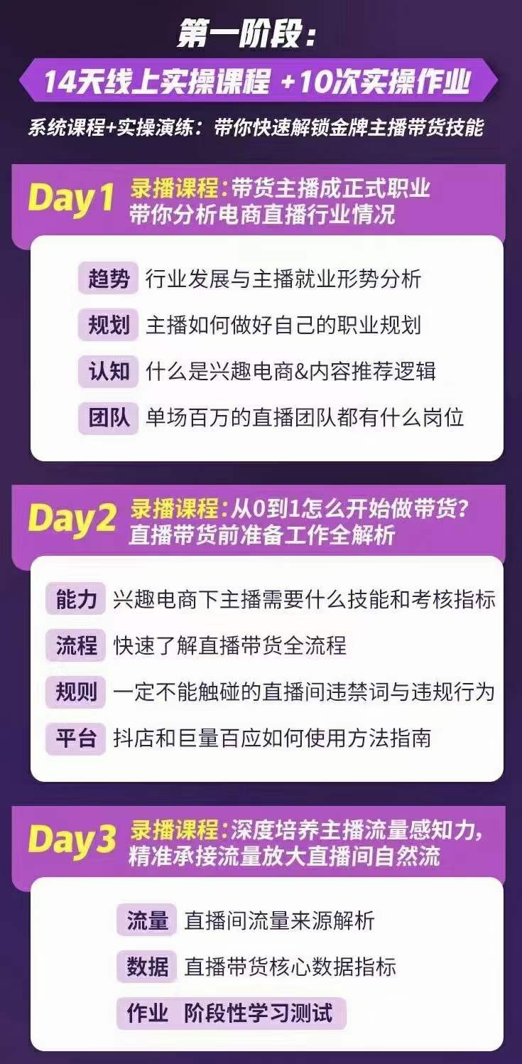 图片[1]-金牌主播实战进阶营 普通人也能快速变身金牌带货主播 (价值3980)-亦可网创