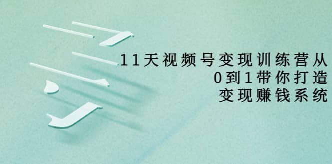 好望角·11天视频号变现训练营，从0到1打造变现赚钱系统（价值398）-亦可网创