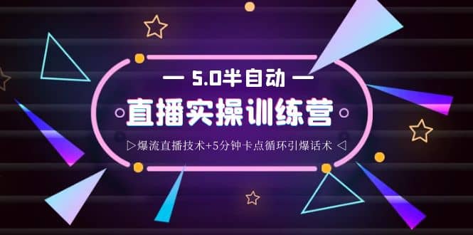 蚂蚁·5.0半自动直播2345打法，半自动爆流直播技术 5分钟卡点循环引爆话术-亦可网创