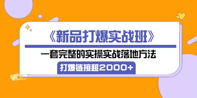 《新品打爆实战班》一套完整的实操实战落地方法，打爆链接超2000 （38节课)-亦可网创