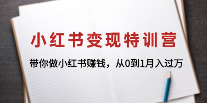 小红书变现特训营：带你做小红书项目-亦可网创