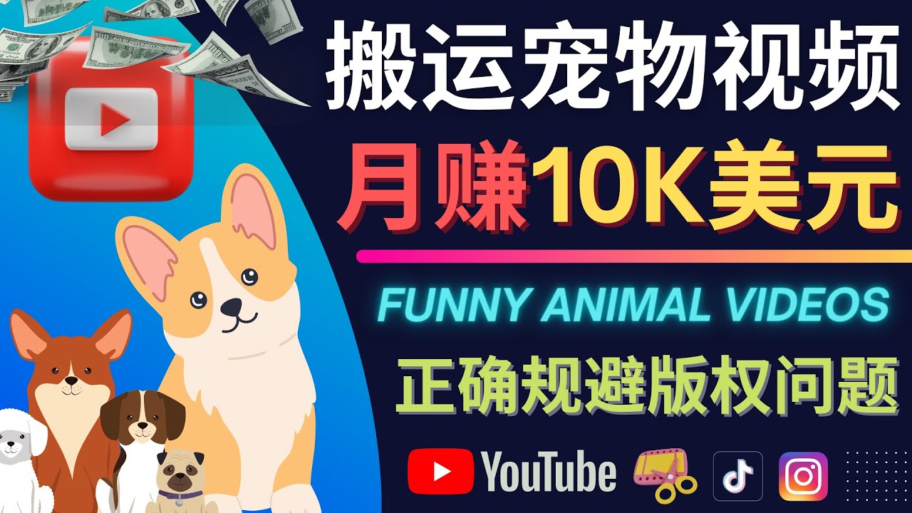 搬运TIKTOK视频到YouTube，并进行二次创作，月赚1万美元以上-亦可网创