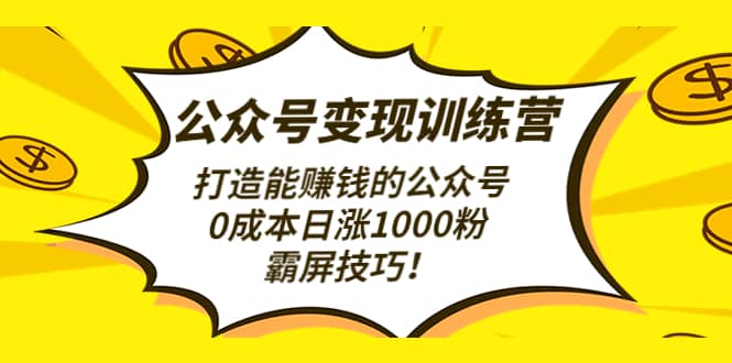 公众号变现训练营（第3期）-亦可网创