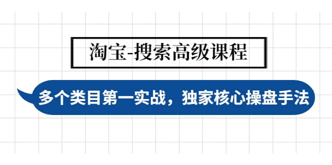 淘宝-搜索高级课程：多个类目第一实战，独家核心操盘手法-亦可网创