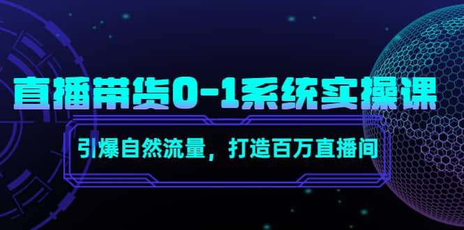 直播带货0-1系统实操课，引爆自然流量，打造百万直播间-亦可网创