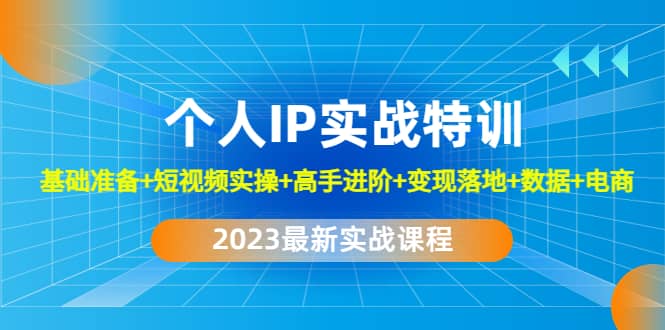 2023个人IP实战特训：基础准备 短视频实操 高手进阶 变现落地 数据 电商-亦可网创