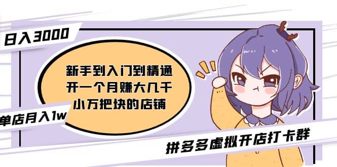 拼多多虚拟开店打卡群：入门到精通（昨日群里有小伙伴3000 ）2月26更新-亦可网创