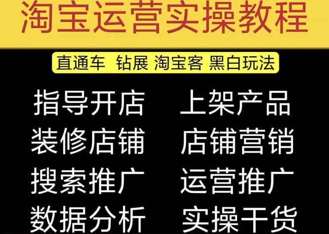 2023淘宝开店教程0基础到高级全套视频网店电商运营培训教学课程（2月更新）-亦可网创