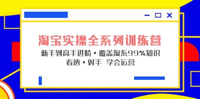 淘宝实操全系列训练营 新手到高手进阶·覆盖·99%知识 看透·对手 学会运营-亦可网创