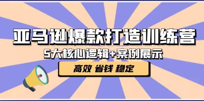 亚马逊爆款打造训练营：5大核心逻辑 案例展示 打造爆款链接 高效 省钱 稳定-亦可网创