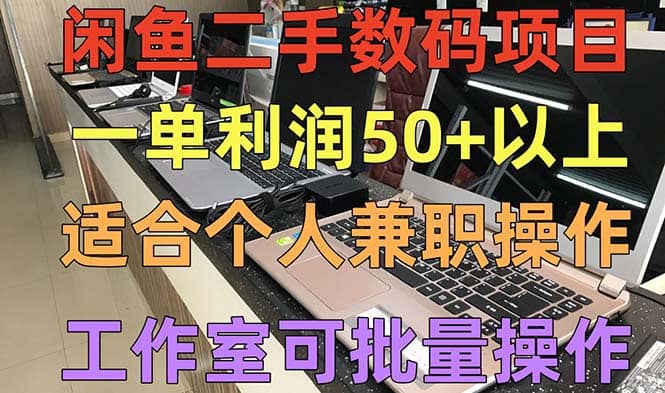 闲鱼二手数码项目，个人副业低保收入，工作室批量放大操作-亦可网创