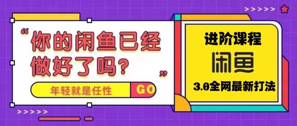 火爆全网的咸鱼玩法进阶课程，咸鱼进阶课程-亦可网创