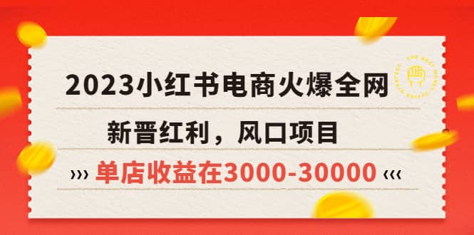 2023小红书电商火爆全网，新晋红利，风口项目，单店收益在3000-30000-亦可网创