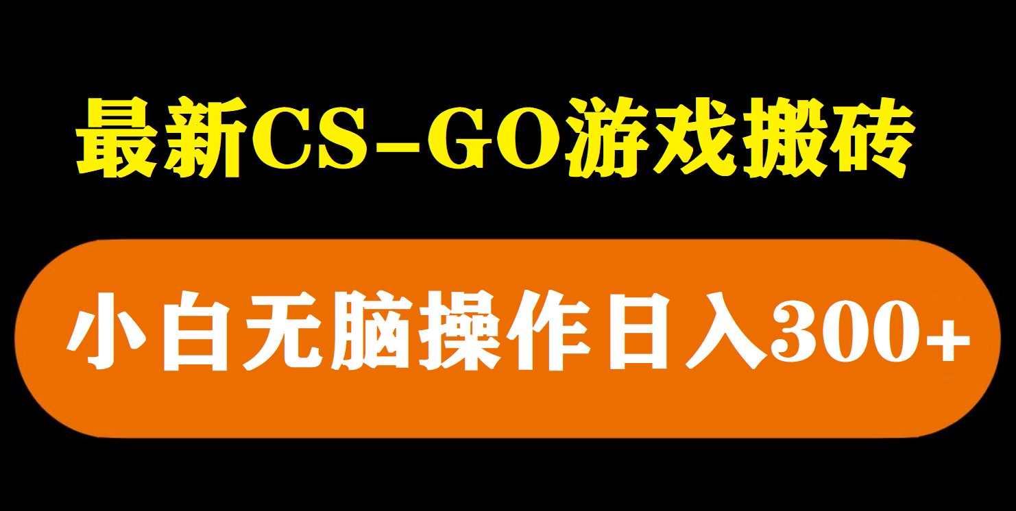 最新csgo游戏搬砖游戏，无需挂机小白无脑也能日入300-亦可网创