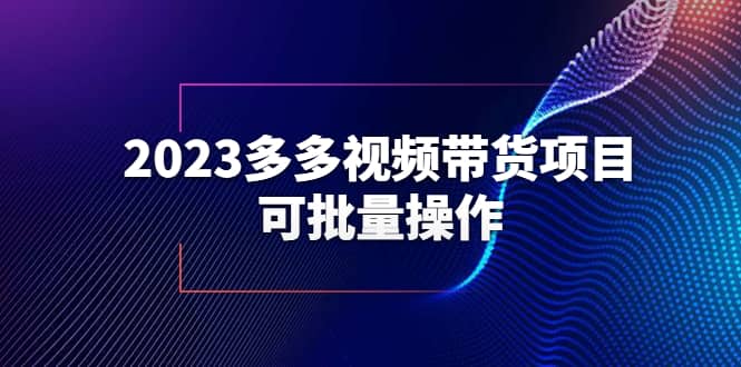 2023多多视频带货项目，可批量操作【保姆级教学】-亦可网创