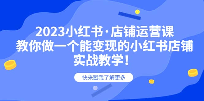 2023小红书·店铺运营课，教你做一个能变现的小红书店铺，20节-实战教学-亦可网创