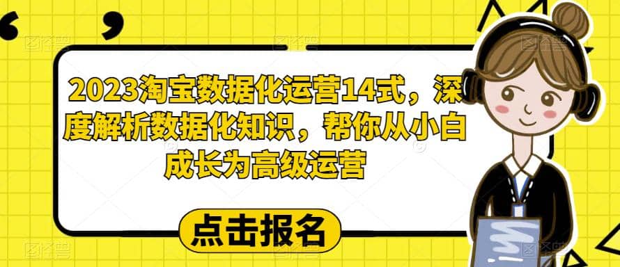 2023淘宝数据化-运营 14式，深度解析数据化知识，帮你从小白成长为高级运营-亦可网创