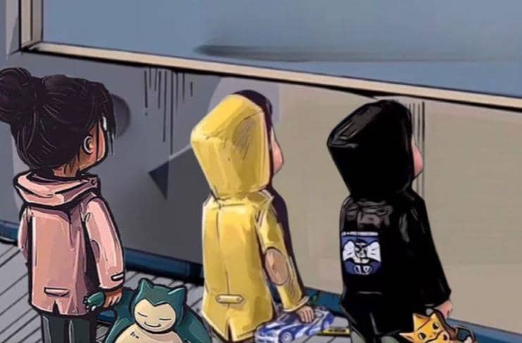橱窗看车男孩汽车头像制作项目-亦可网创