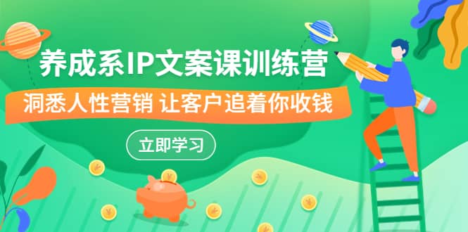养成系-IP文案课训练营，文案心法的天花板 洞悉人性营销 让客户追着你收钱-亦可网创