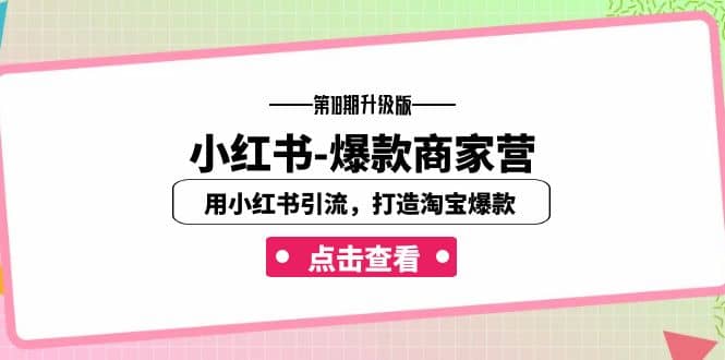 小红书-爆款商家营【第18期升级版】用小红书引流，打造淘宝爆款（16节课）-亦可网创