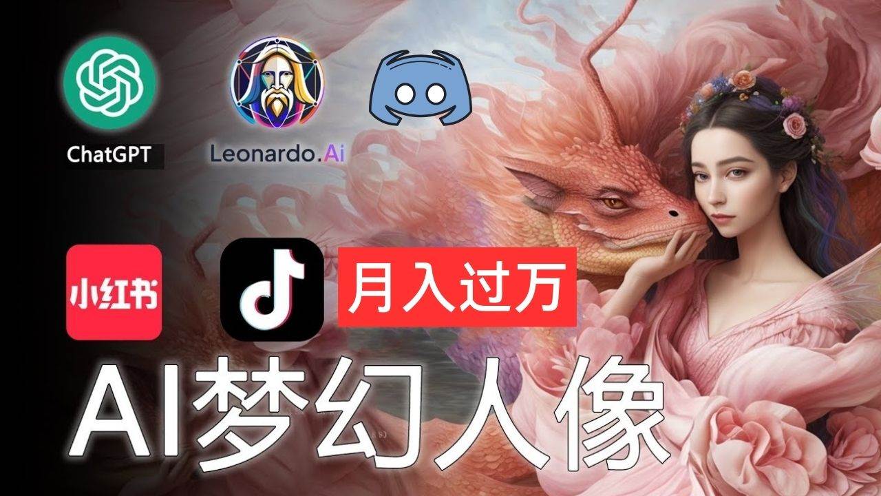 AI摄影梦幻人像：零基础也能月入过万的秘密-亦可网创