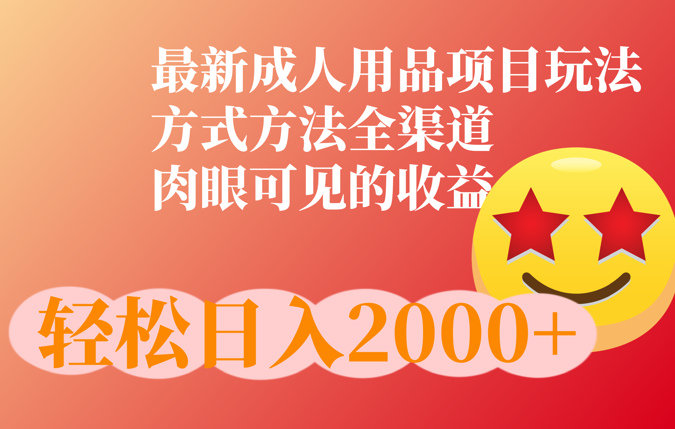 成人用品项目最新玩法，方式方法全渠道-亦可网创