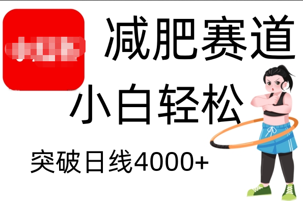 小红书减肥赛道，小白轻松日利润4000+-亦可网创