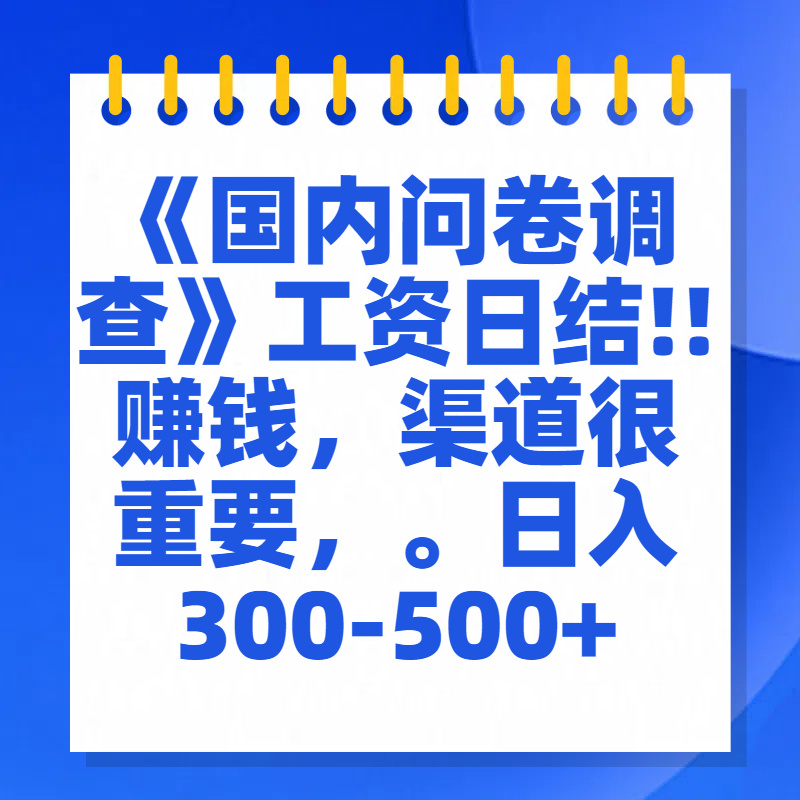 问卷调查答题，一个人在家也可以闷声发大财，小白一天2张，【揭秘】-亦可网创