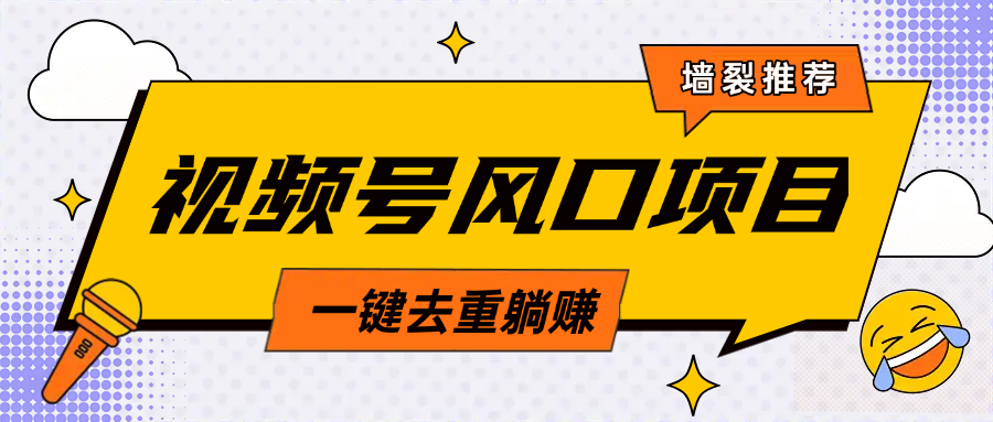 视频号风口蓝海项目，中老年人的流量密码，简单无脑，一键去重，轻松月入过万-亦可网创