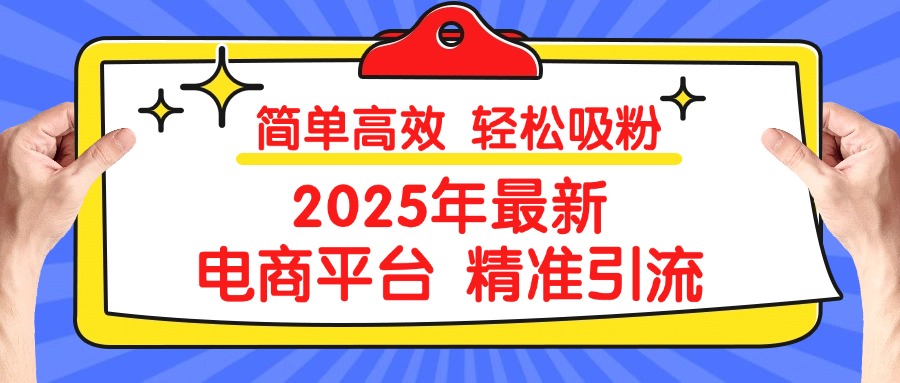 2025年最新电商平台精准引流 简单高效 轻松吸粉-亦可网创