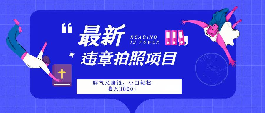 最新违章拍照项目，解气又赚钱，随手一拍，轻松收入3000-亦可网创