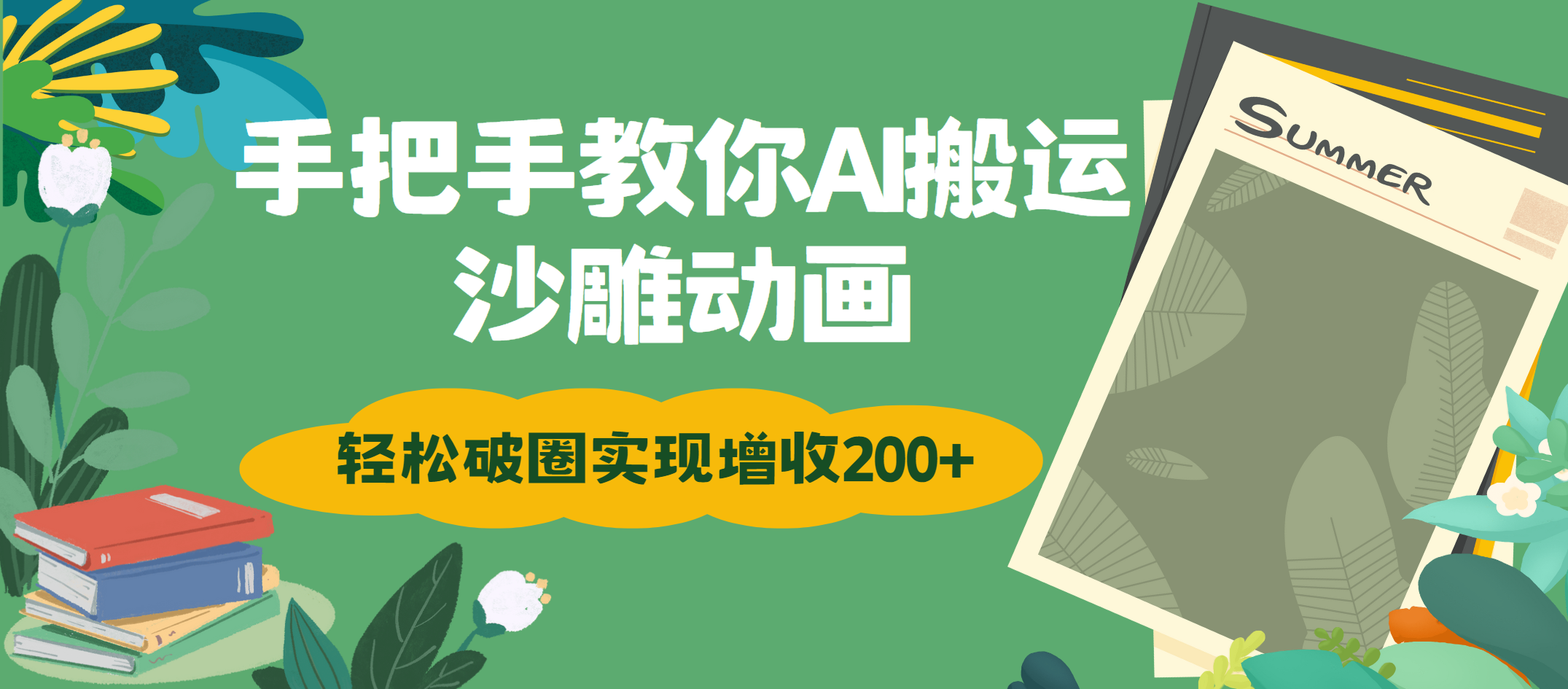 手把手教你用AI搬运沙雕动画轻松破圈实现增收200+-亦可网创