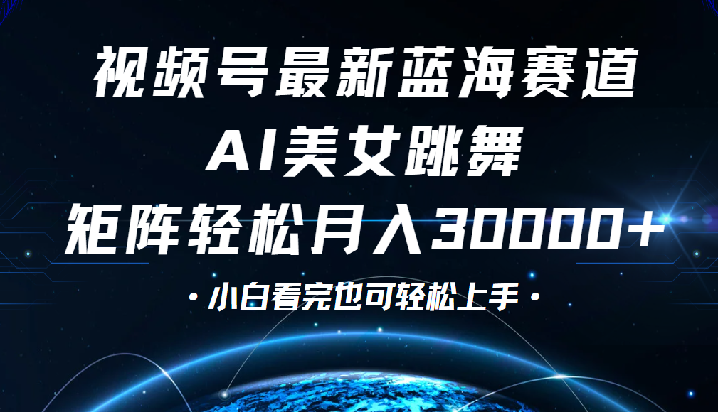视频号蓝海赛道玩法，当天起号，拉爆流量收益，小白也能轻松月入30000+-亦可网创