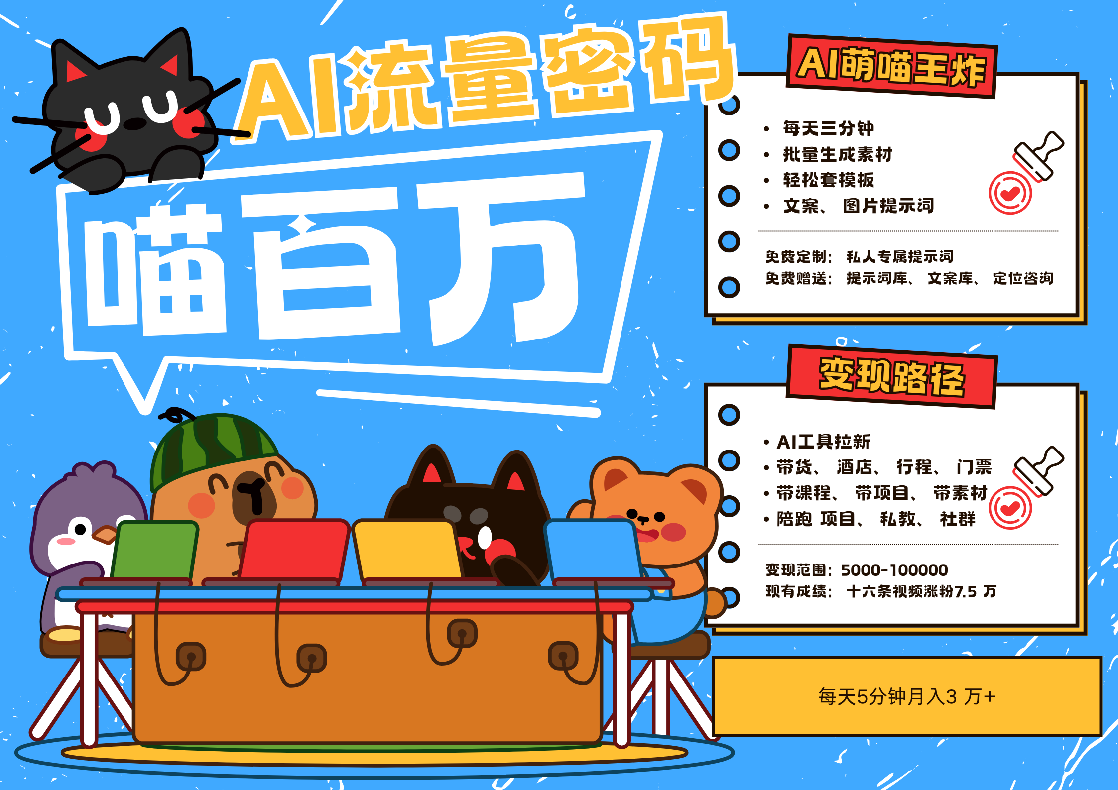 AI+宠物+旅行2025最火流量密码 轻松用AI宠物做文旅账号 可带货，带酒店，可以带行程，旅行社 小白三分钟学会 N种变现渠道 月入五位数  管道收益-亦可网创