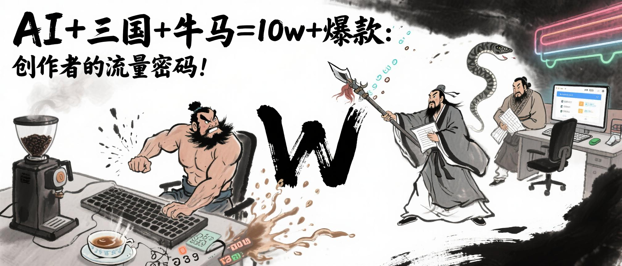 AI+三国+牛马=10w+爆款：创作者的流量密码！-亦可网创