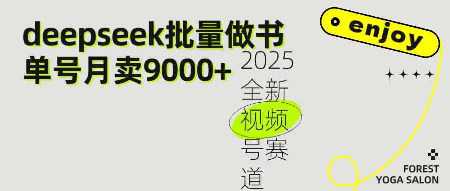 2025最新视频号项目 如何用Deepseek快速批量制作书单号 日入1000＋-亦可网创
