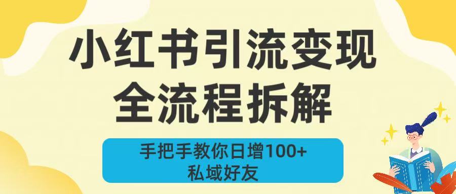 新手必看！小红书引流变现全流程拆解，手把手教你日增100+私域好友-亦可网创
