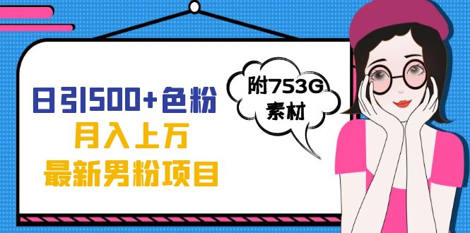 日引500 色粉轻松月入上万九月份最新男粉项目（附753G素材）-亦可网创