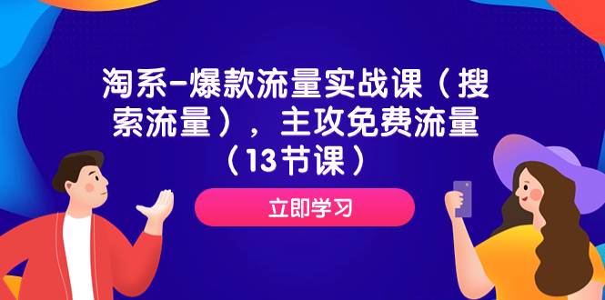 淘系-爆款流量实战课（搜索流量），主攻免费流量（13节课）-亦可网创