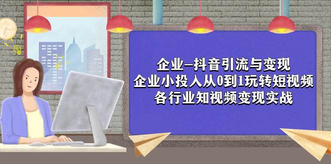 企业-抖音引流与变现：企业小投入从0到1玩转短视频  各行业知视频变现实战-亦可网创
