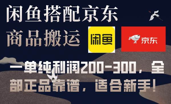 闲鱼搭配京东备份库搬运，一单纯利润200-300，全部正品靠谱，适合新手！-亦可网创